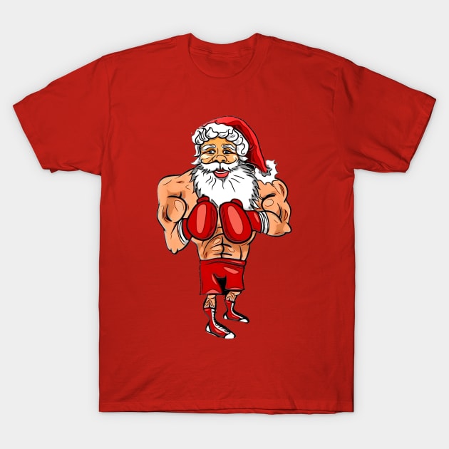 Boxing Santa T-Shirt by BigTexFunkadelic